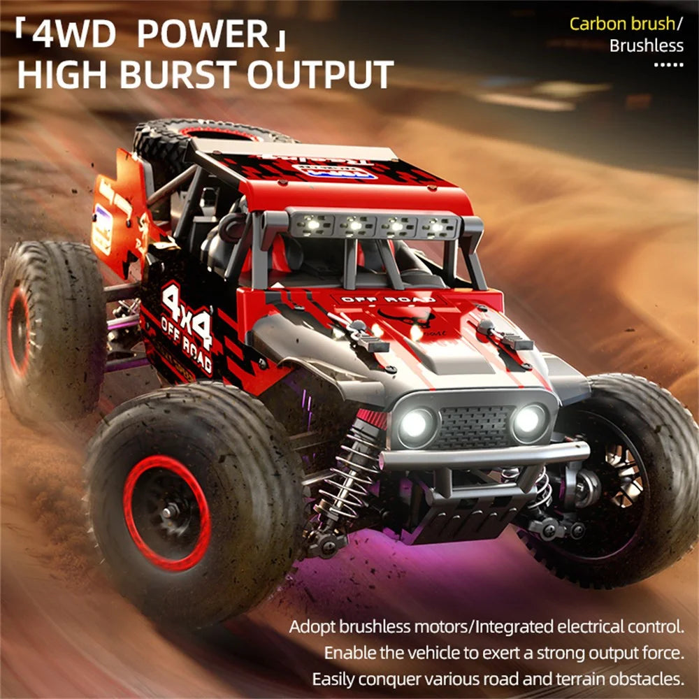 ZLL SG 202Pro 4WD LED Spotlight RC Car High-Speed Off-Road Rock Crawler Truck Toy, Single Battery - Green - 7