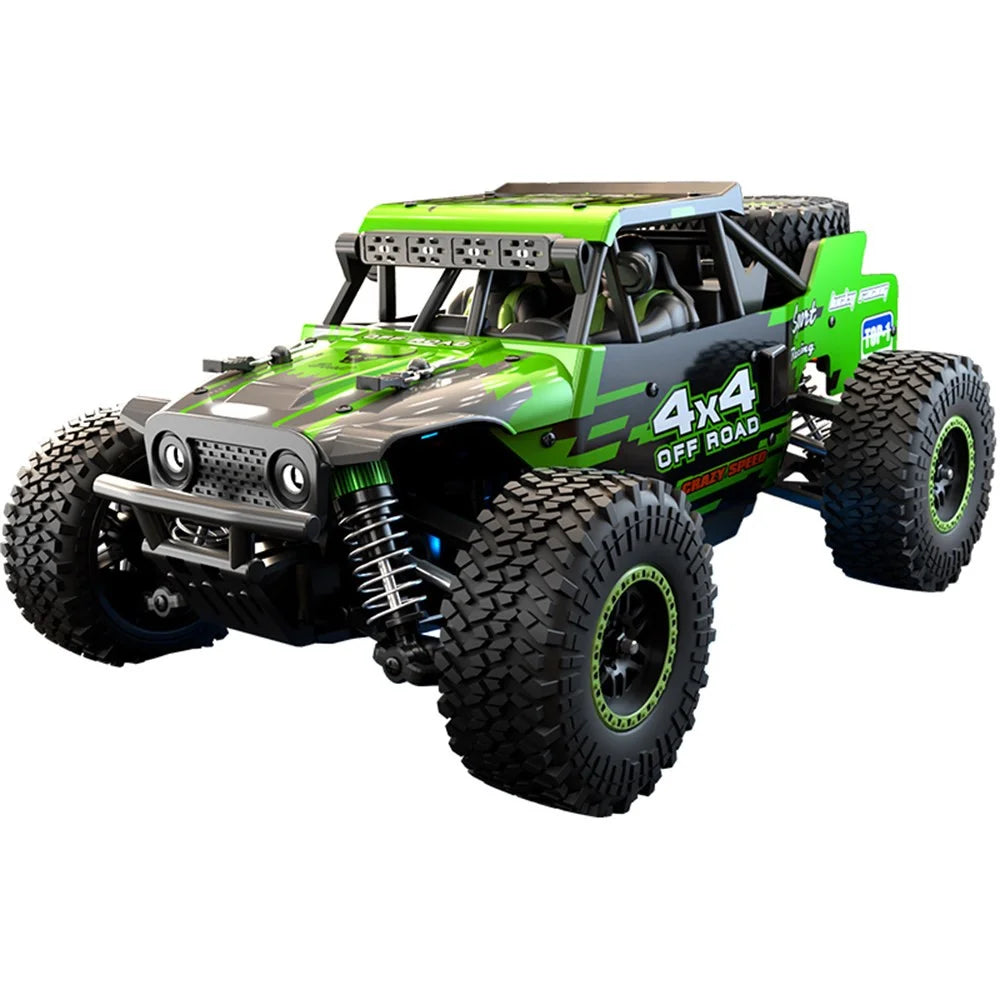 ZLL SG 202Pro 4WD LED Spotlight RC Car High-Speed Off-Road Rock Crawler Truck Toy, 2 Batteries - Green - 1