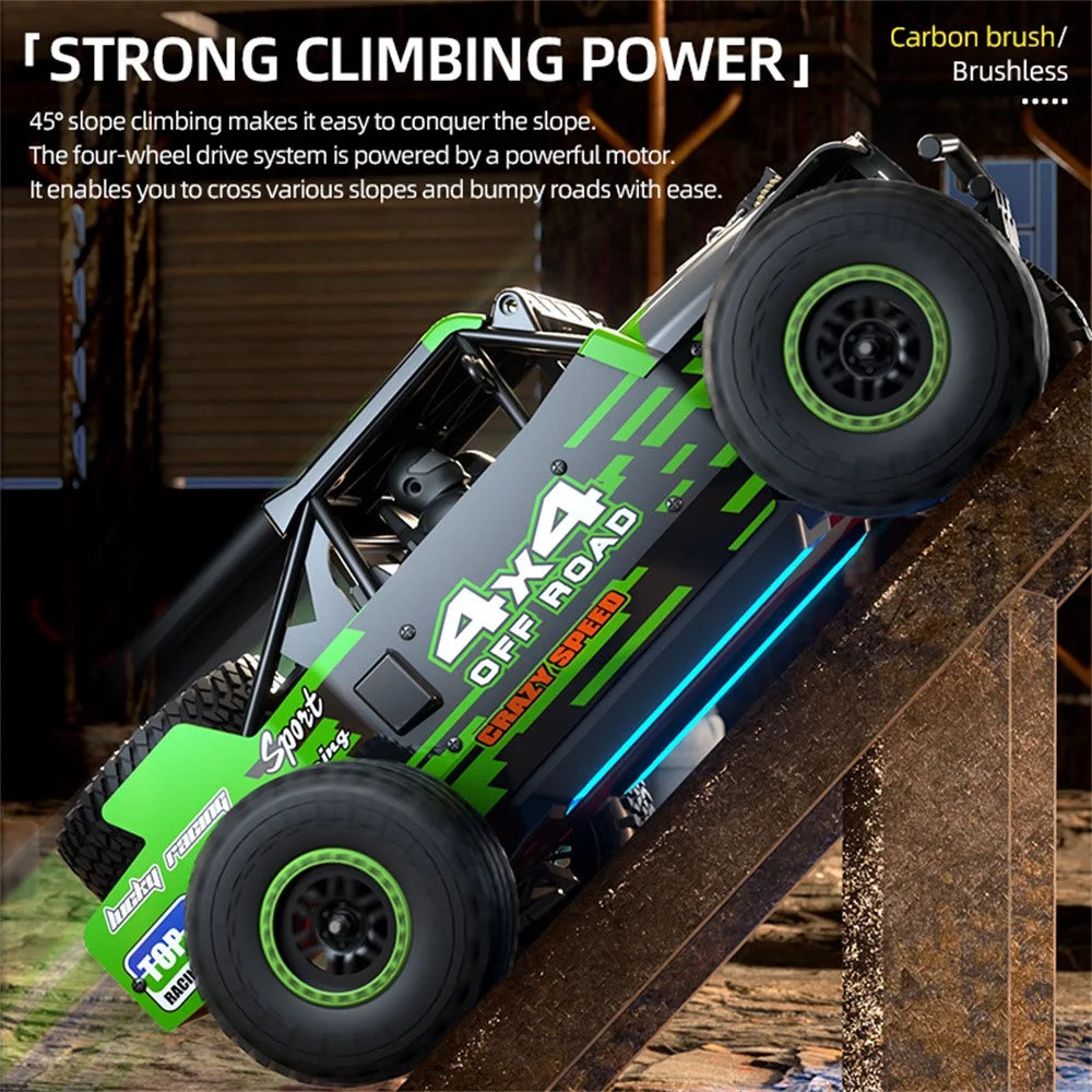ZLL SG 202Max 4WD RC Car LED Spotlight High Speed Off-Road Climbing Truck Remote Control Vehicle, 1 Battery - Green - 5