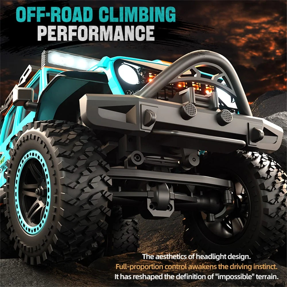 ZLL SG206PRO Brushed Motor RC Rock Crawler 1 / 20 Scale 4WD Off Road Vehicle with LED Light High Speed Car Toy, 3 Batteries - Blue - 6