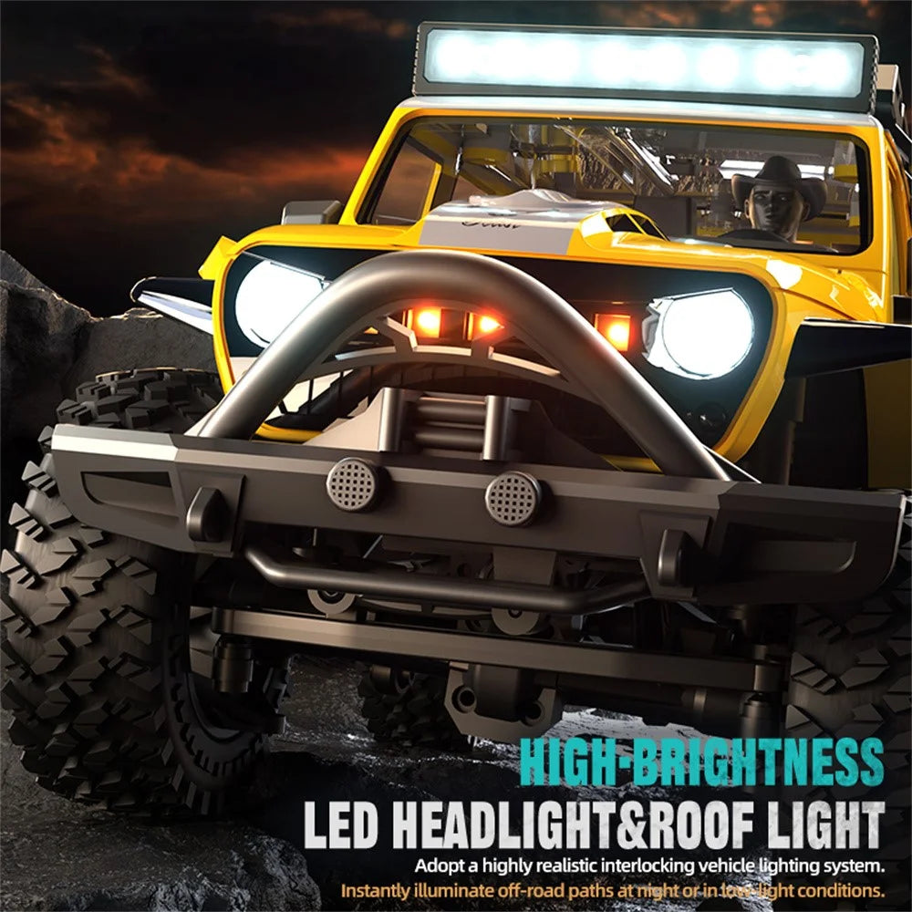 ZLL SG206MAX Brushless Motor 1:20 RC Climbing Car 4WD High Speed Vehicle with LED Light, 3 Batteries - Yellow - 2