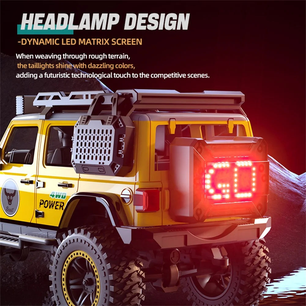 ZLL SG206MAX Brushless Motor 1:20 RC Climbing Car 4WD High Speed Vehicle with LED Light, 3 Batteries - Yellow - 3