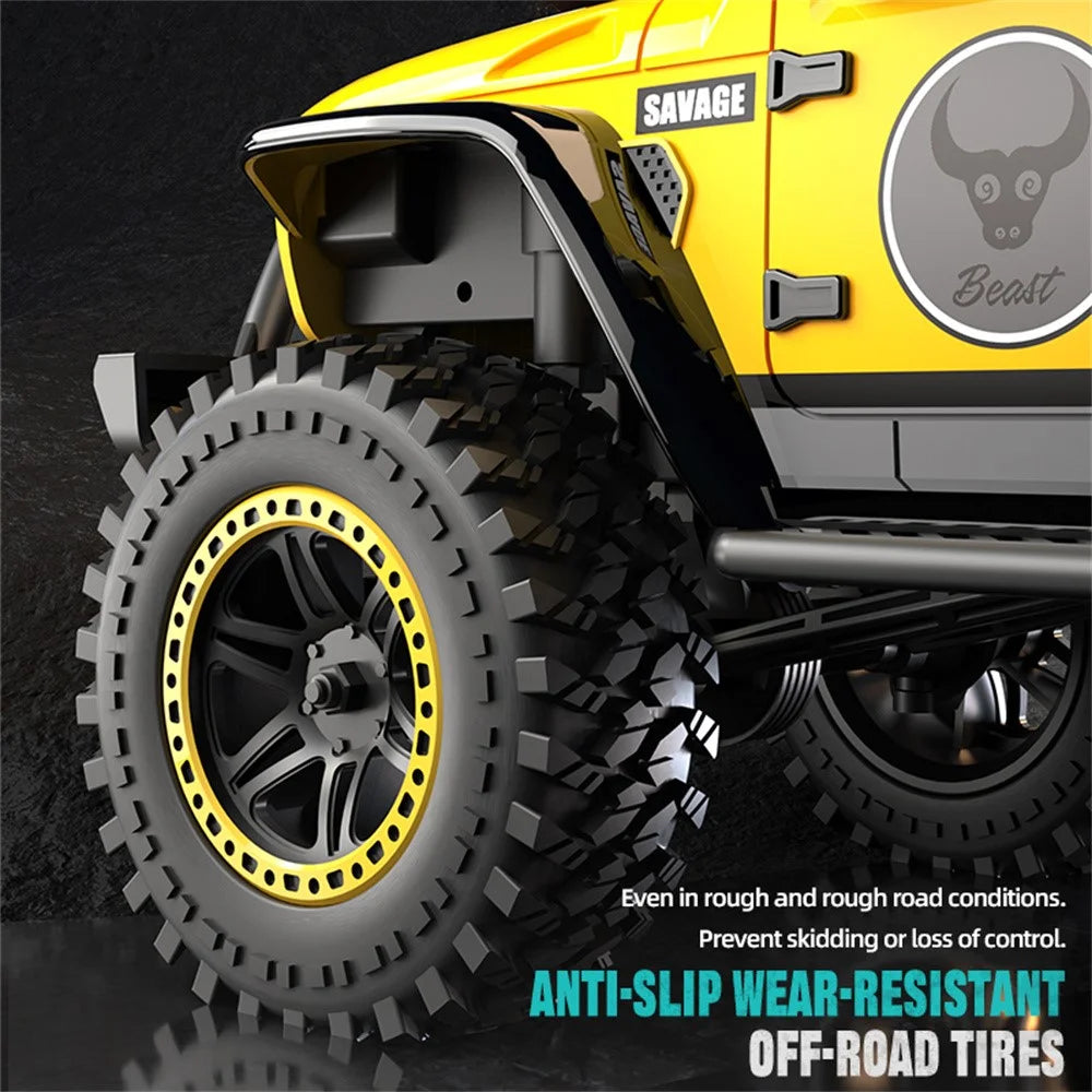 ZLL SG206MAX Brushless Motor 1:20 RC Climbing Car 4WD High Speed Vehicle with LED Light, Dual Battery - Yellow - 4