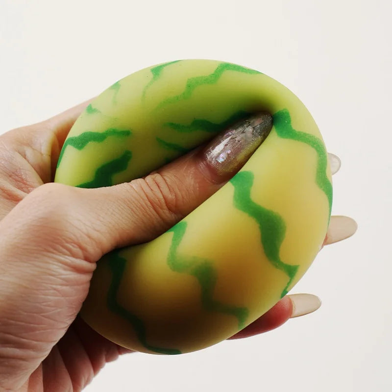 6cm Simulated Watermelon Shape Stress Ball Soft TPR Slow Rising Squeeze Toy for Kids and Adults Anxiety Relief - 6cm - 2