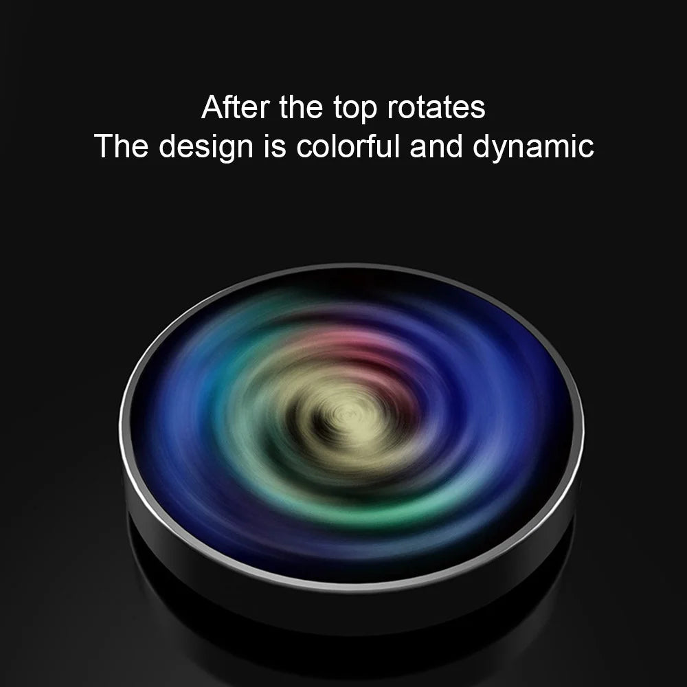 Spinner Luminous Milky Way Stars Decompress Gyro Stainless Steel Toy Desktop Rotation Toy - Style A - 2