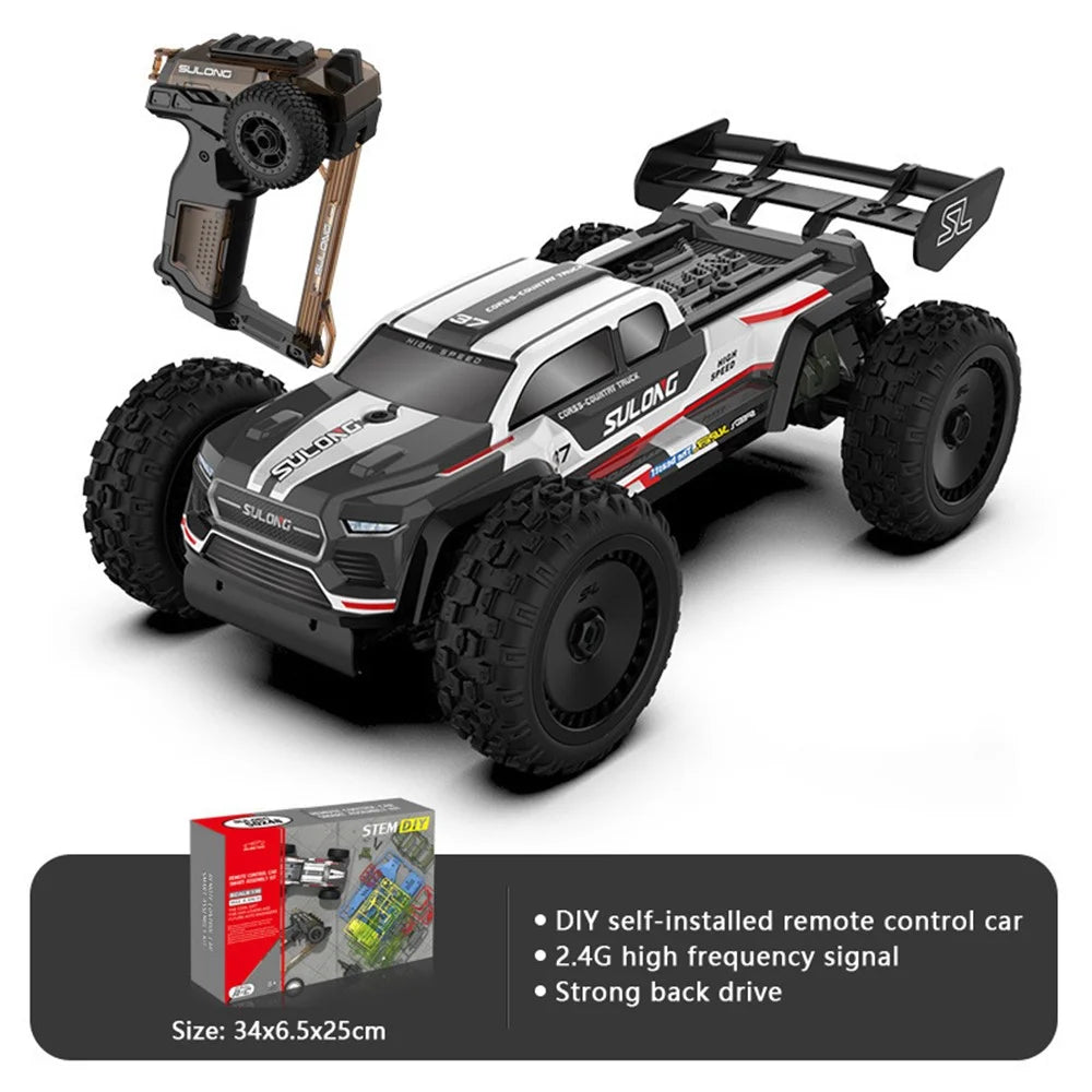 SULONG 1:18 DIY RC Car 2.4G Remote Control Assembly Car Kids Boys Toy - No.8 Off-road Vehicle - 2