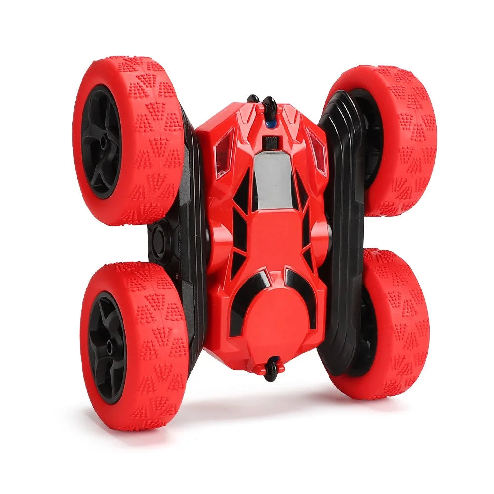 Flip Stunt Remote Control Car 7km / h High Speed RC Vehicle with LED Light Kids Toy Gift - Red - 4
