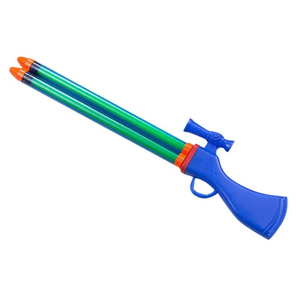 60cm Dual Stream Shotgun Water Squirter Plastic Water Gun Beach Toy, Random Color - 1