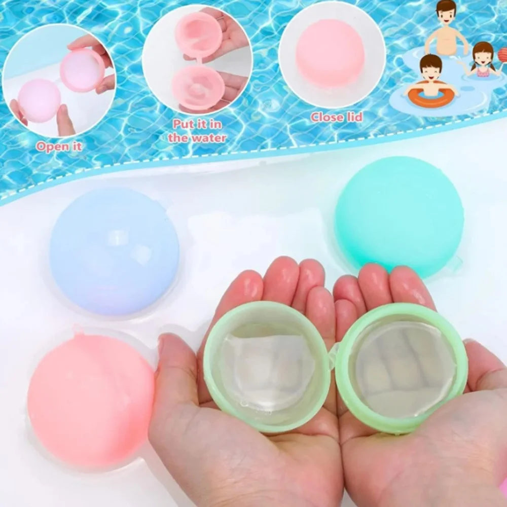 24PCS Reusable Water Balloons for Kids Pool Beach Water Toys Quick Fill Splash Balls - 2