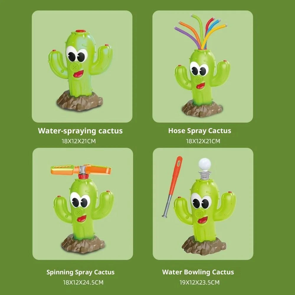DB25816 Cactus-Shaped Water Sprinkler Toy Rotating Multi-Hole Water Pressure Automatic Spray Toy for Outdoor Lawn Garden - 4