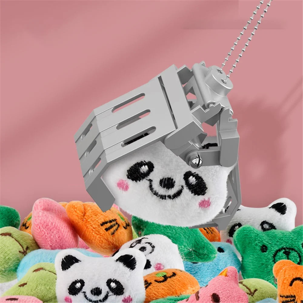 JJT839A Claw Machine Doll Machine with 10 Dolls, 20 Coins, 10 Twisted Egg Sounds and Lights Doll Machine Best Gift Toy for Kids Support USB / Battery Dual Powered - Pink - 3