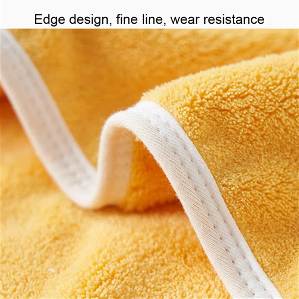 70x140cm Toddler Hooded Bath Towel Soft Towel Absorbent Bathrobe Blanket Baby Shower Gifts - Yellow - 6