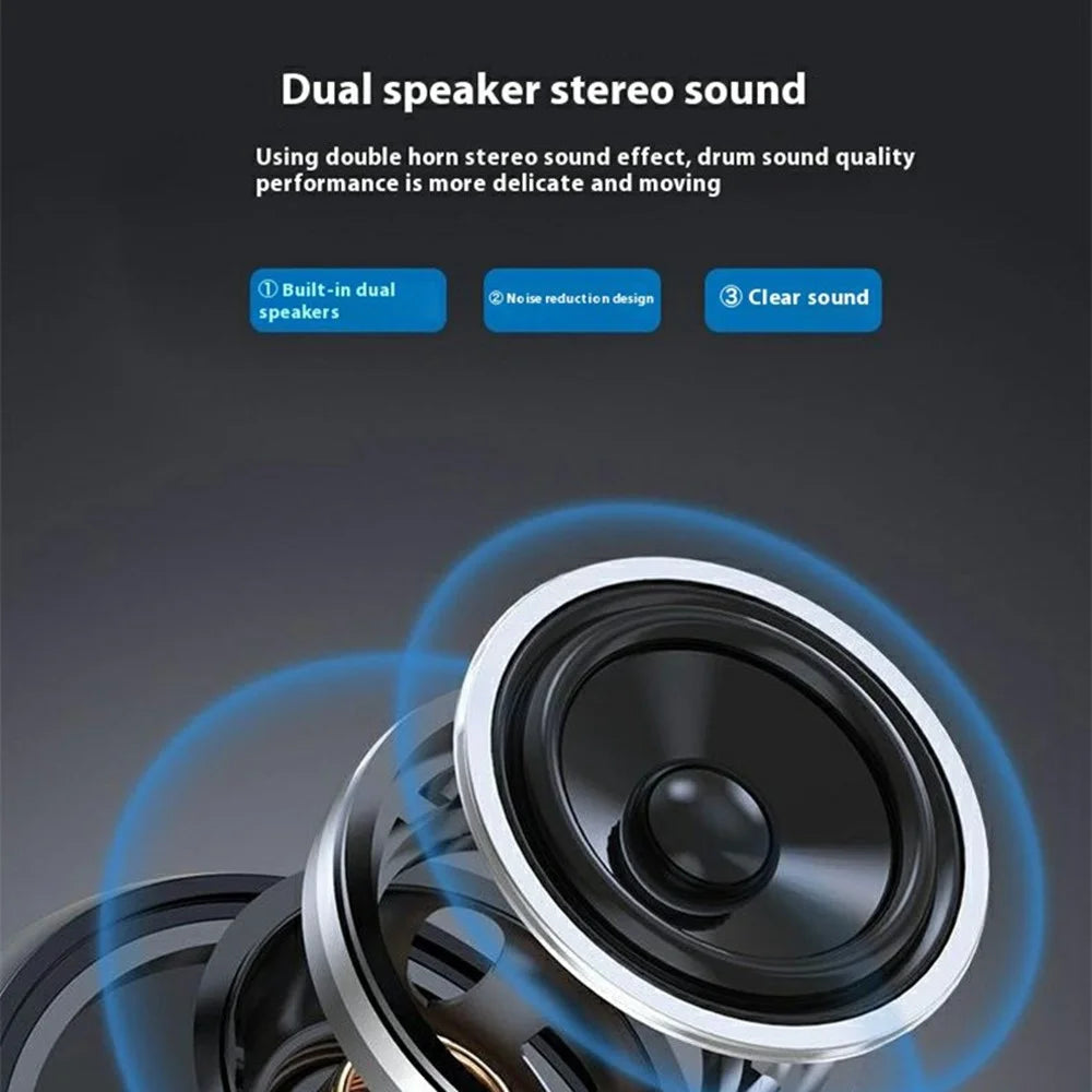 MD868 Portable Roll-Up Electronic Drum Dual Speakers Kids Adults Practice Drum Toy - EU Plug - 6