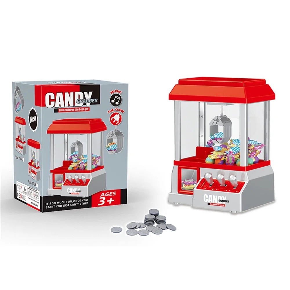 Electronic Arcade Claw Machine Toy Grabber Prize Dispenser Vending Machine Toy with 24 Coins for Kids Birthday Gift - 6