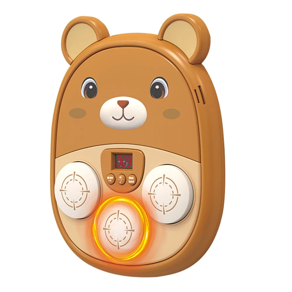 SJL3607 / SJL3609 Cartoon Animal Music Boxing Machine for Kids Electronic Reaction Rhythm Interactive Toy - Brown - 1