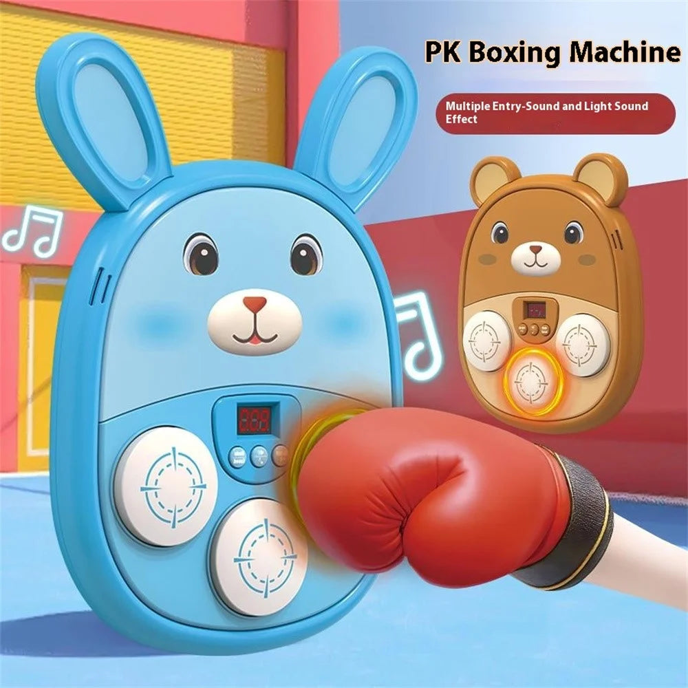 SJL3607 / SJL3609 Cartoon Animal Music Boxing Machine for Kids Electronic Reaction Rhythm Interactive Toy - Brown - 5