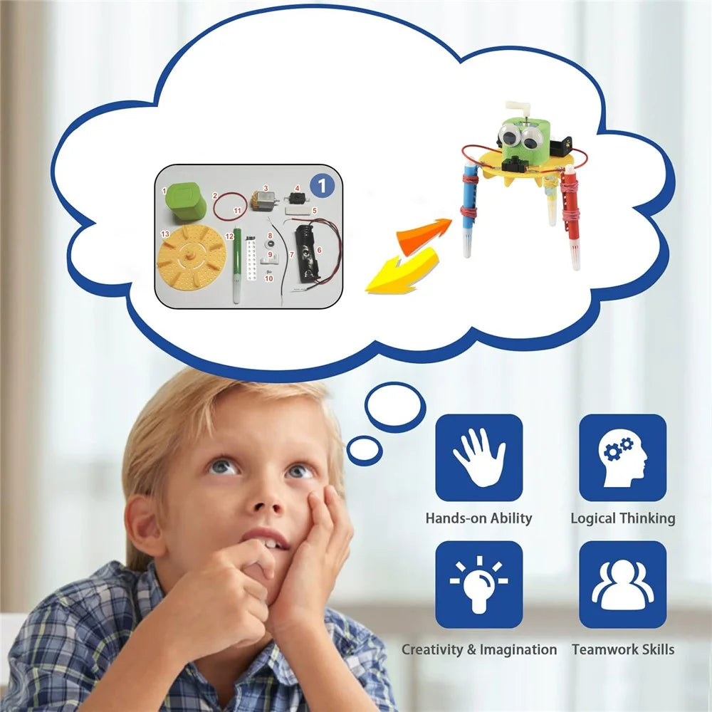 Science Experiment Assembly Kit DIY Robot Building Block Set for Elementary Students Educational Toy - 7