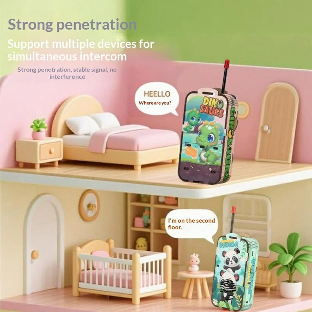 MQ-16 / 17 Kids DIY Walkie Talkie Building Kit STEM Educational Gift Self-Assembly Electronic Model Toy - Dinosaur Pattern - 4