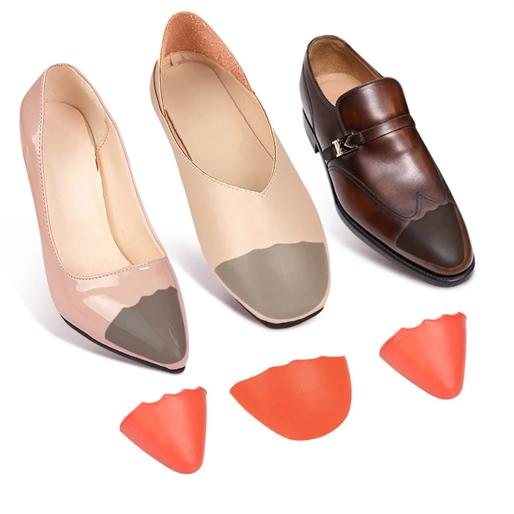 001 Shoe Toe Stopper Adjustable Filler Pads PU Foam Cushion For Loose Fitting Shoes / Prevent Heel Slippage - Orange / Pointed Toe - 2