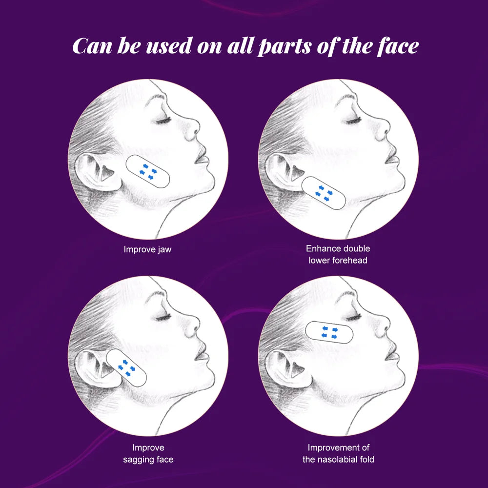 EELHOE 60PCS Invisible Face Lift Tape V Shape Firming Tightening Patches for Anti Wrinkle Jawline Sculpting - 6
