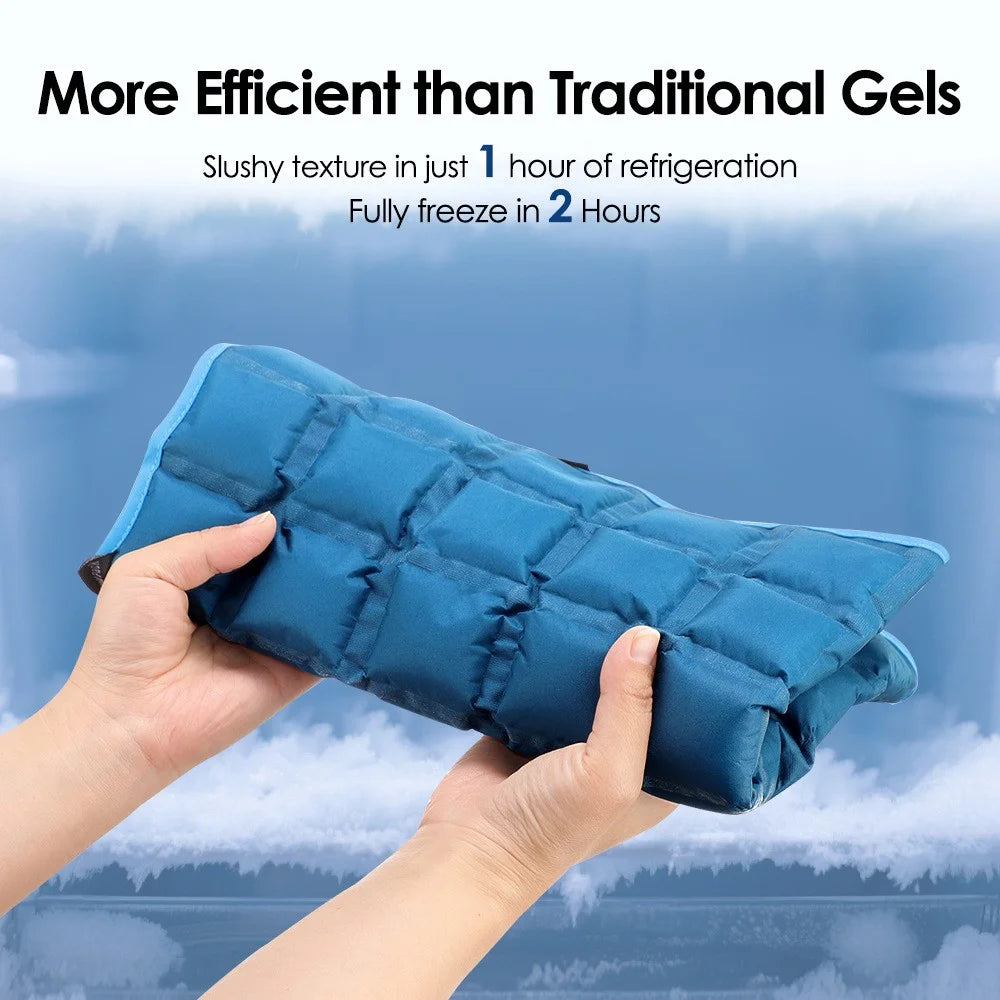 102396 58cm x 35cm Self-Absorbing Polymer Resin Cold Hot Therapy Compress Pad for Back Shoulder Waist Pain Relief - Blue - 5
