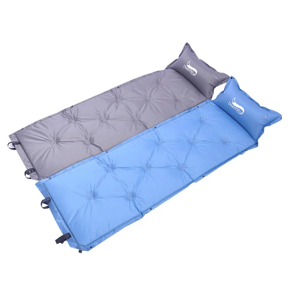 Outdoor Camping Mat Automatic Inflatable Cushion Travel Moisture-proof Pad - Grey - 2