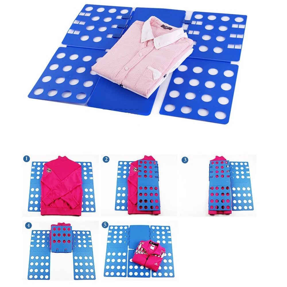 Large Adult T-Shirts Folding Board Fast Clothes Folder Board Organizer - Blue - 3