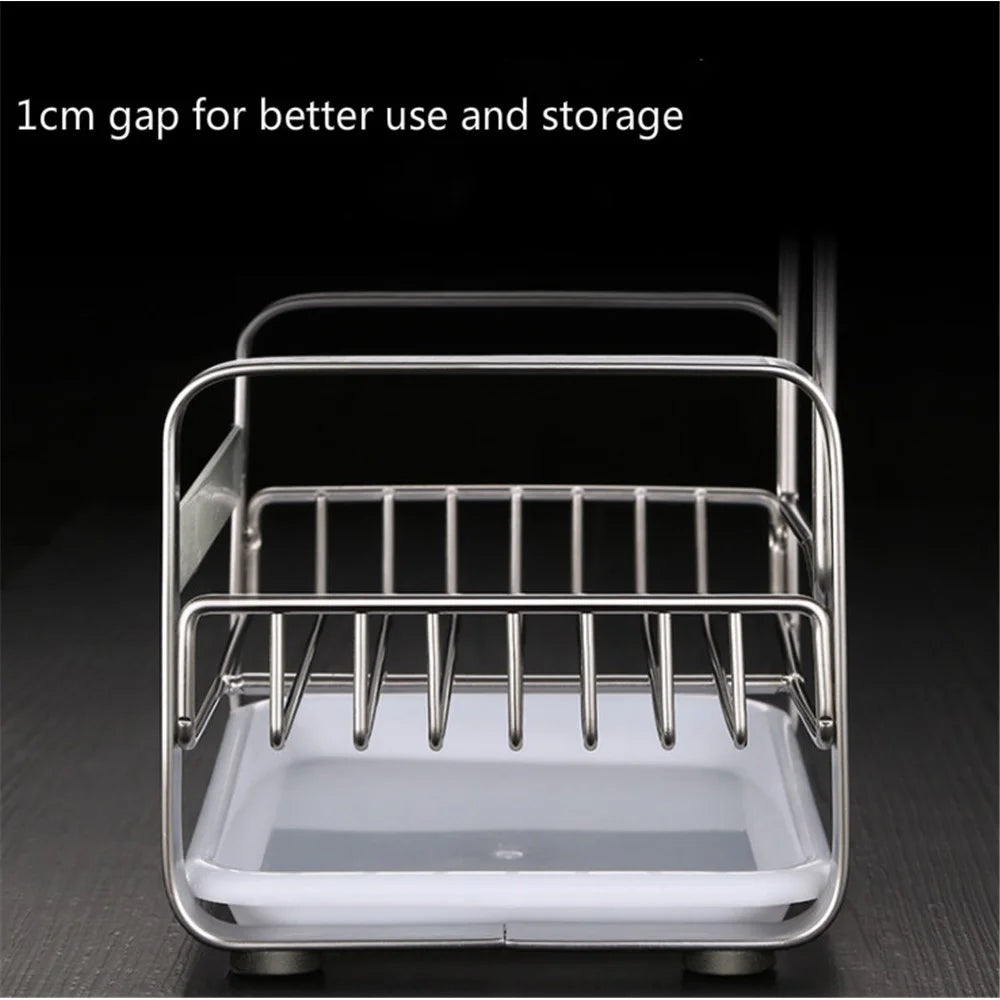 Kitchen Drain Basket Stainless Steel Faucet Sink Storage Rack Shower Rack - 5