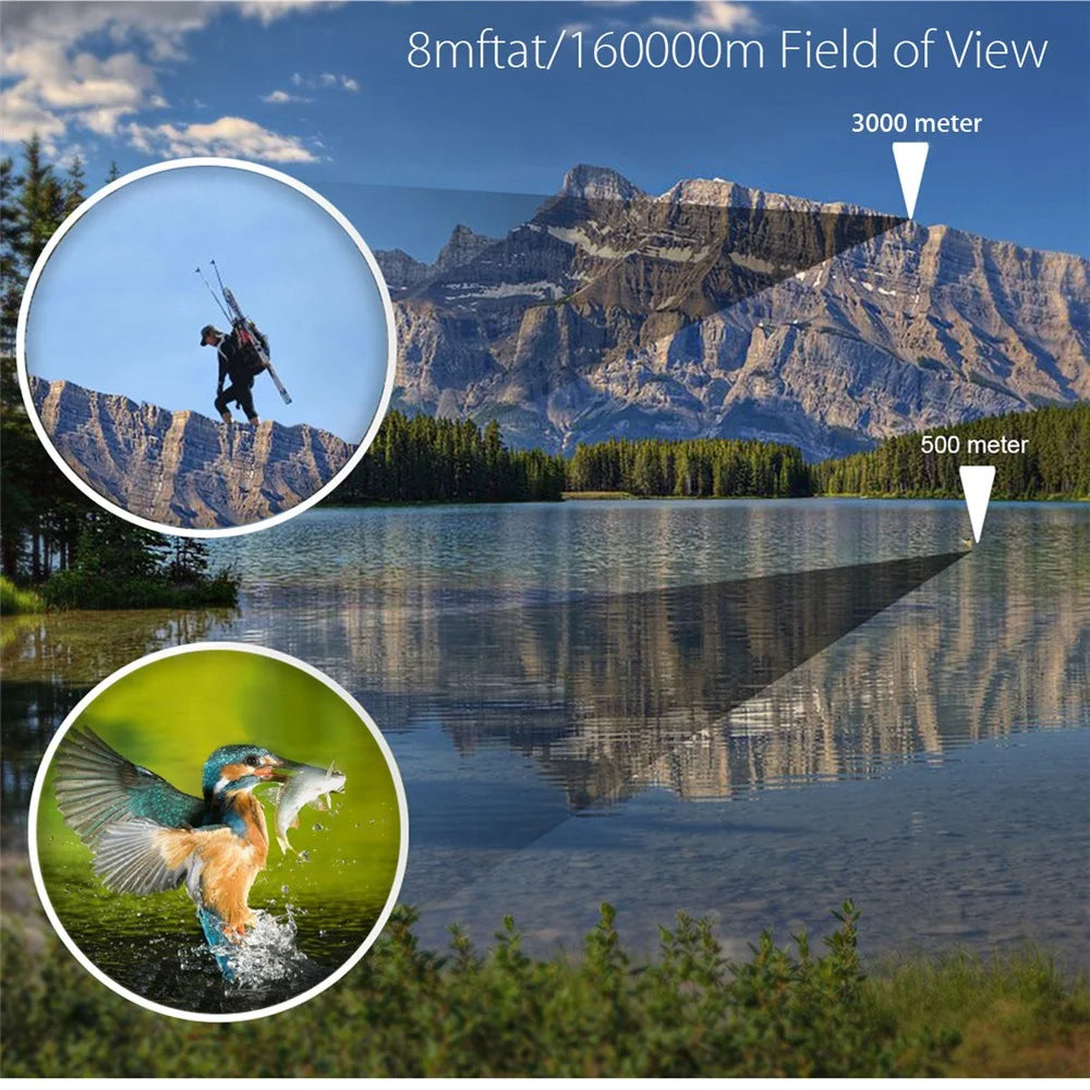 Night Vision 60x60 3000M HD Hunting Binoculars Telescope with Coordinates - Black / Blue - 2