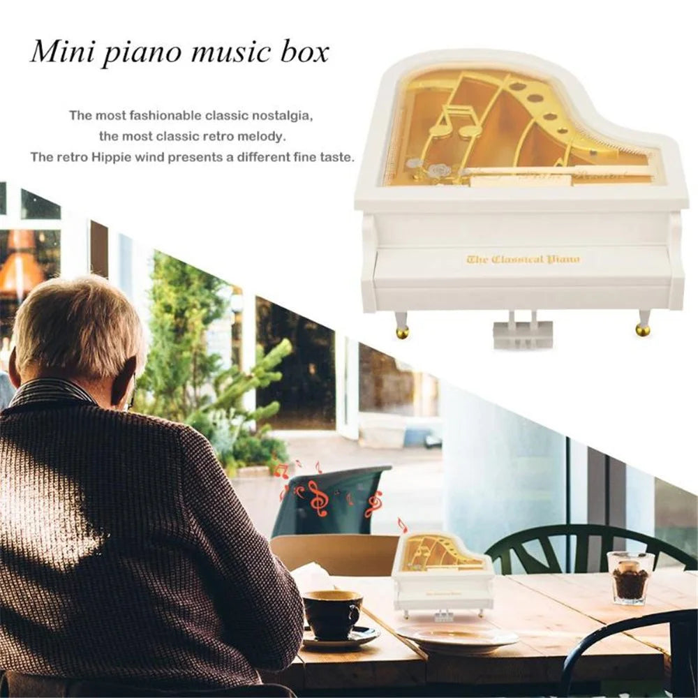 Romantic Piano Music Box Desktop Ornament Crafts for Room Decoration - 3