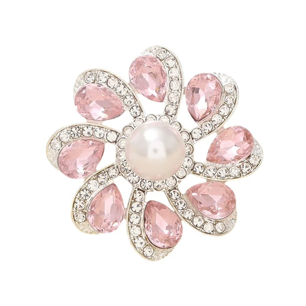 DIY Phone Case Charms Rhinestones Flower Decoration Phone Shell Accessories - Water Drop / Pink - 1