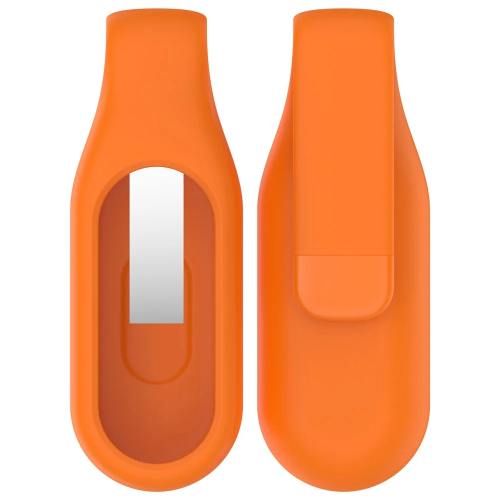 For Xiaomi Smart Band 10 / 9 / 8 Clip-On Holder Silicone Wristband Replacement - Orange - 6