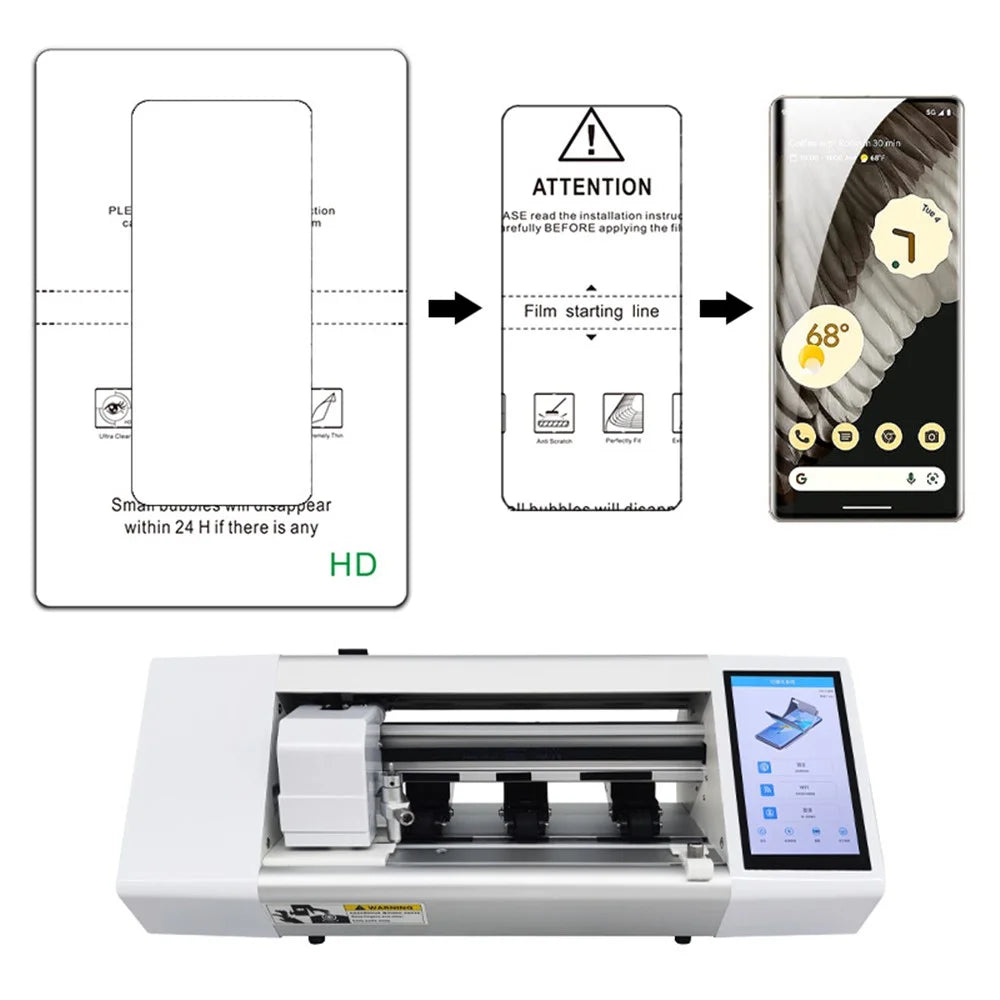 F5-180PRO 11 Inch BT + WiFi Dual System Automatic Film Feeding Cutting Machine for Mobile Phones - EU Plug - 2