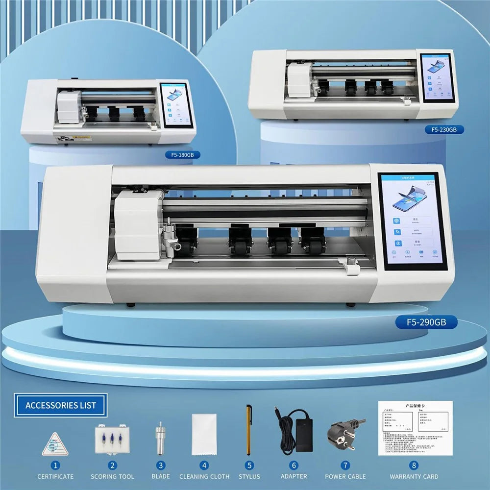 F5-230PRO 16 Inch Automatic Film Cutting Machine BT WiFi Dual System for Mobile Phones / Smart Watches / Computers - EU Plug - 6