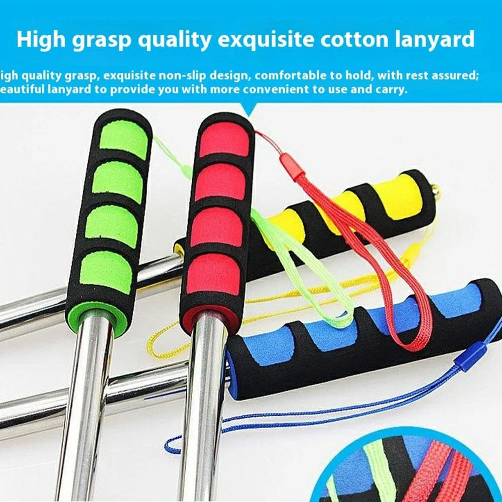 200cm 9 Sections Extendable Guide Flag Pole Stainless Steel Telescopic Flagpole Handheld Teaching Stick - Red - 4