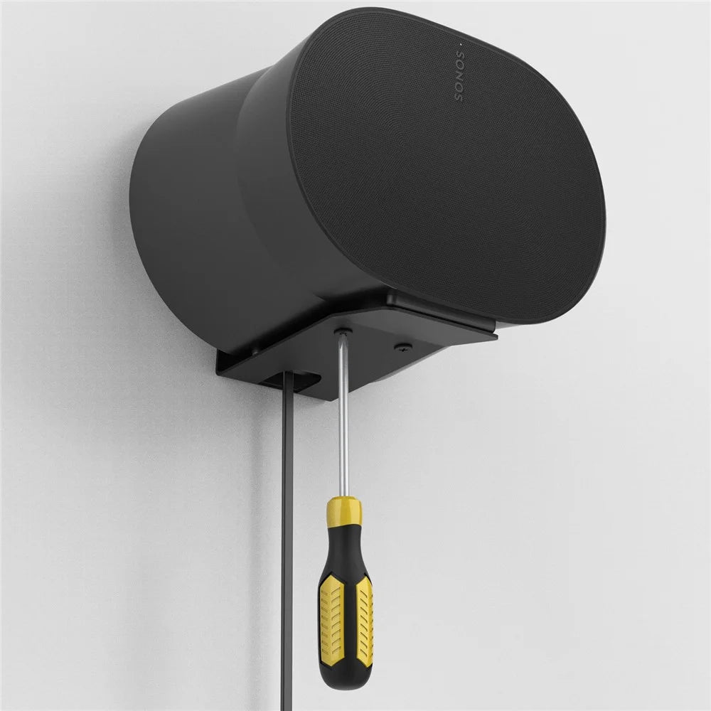 MONZLTECK For Sonos Era 300 Speaker Wall Mount Bracket Space Saving Metal Support Stand - Black - 3