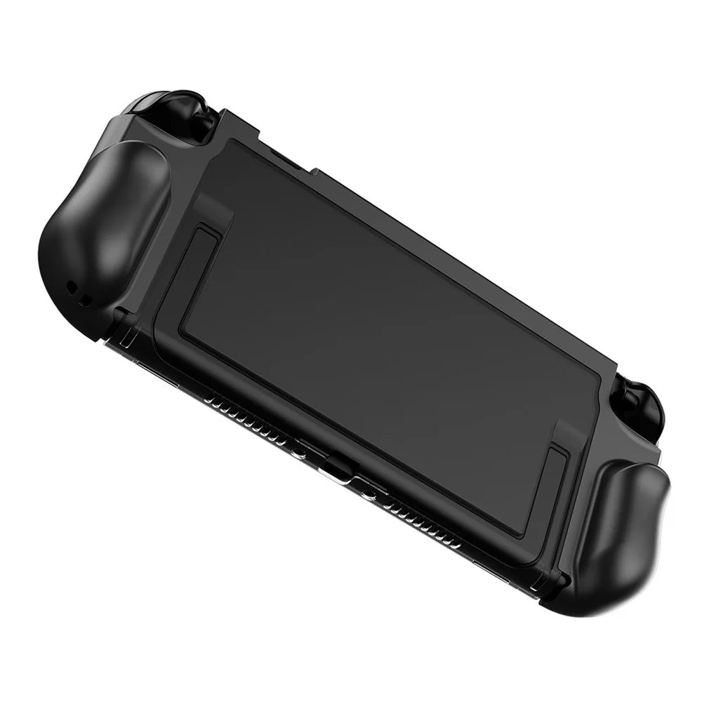 For Nintendo Switch 2 Game Console Transparent Case TPU + PC Protective Cover - Black - 1