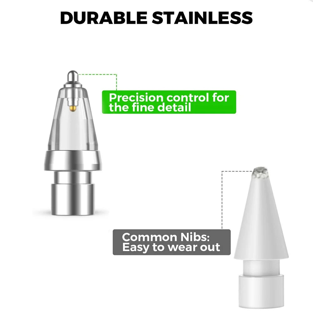 AHASTYLE WG155 Wear Resistant Tips for Apple Pencil Pro / Pencil (USB-C) / 2nd / 1st Generation Replacement Nibs - 3