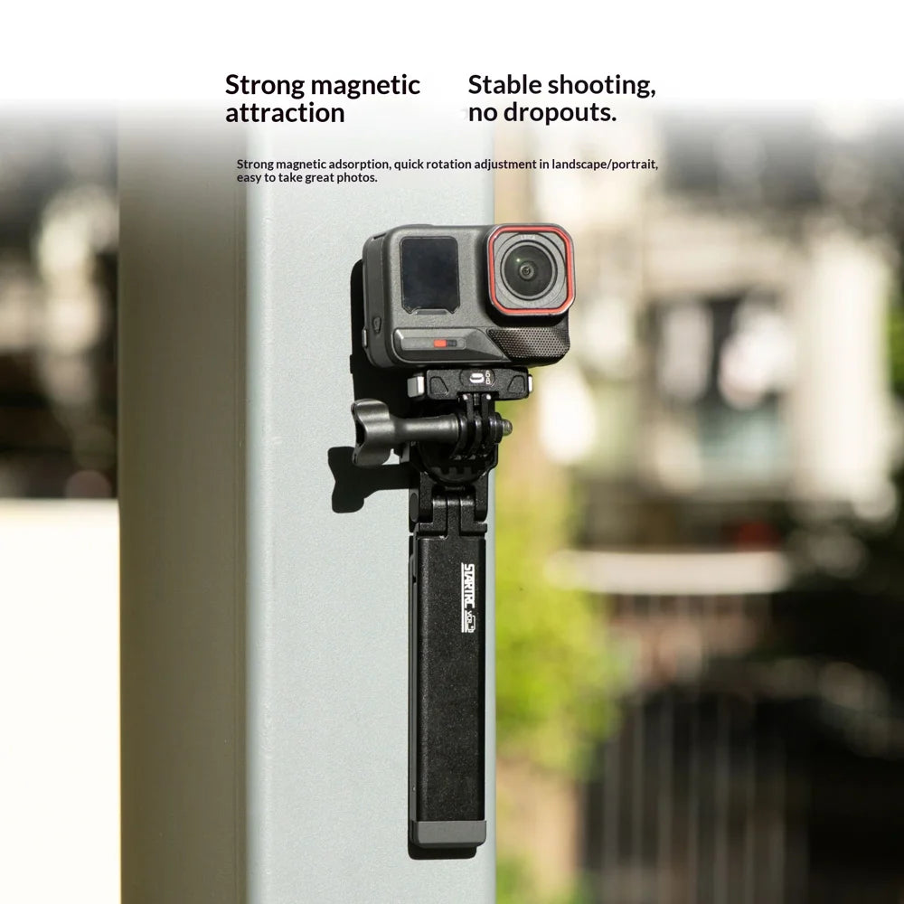 STARTRC Pocket Magnetic Tripod with 1/4 Screw for Action Camera Aluminum Alloy Foldable Stand - 4