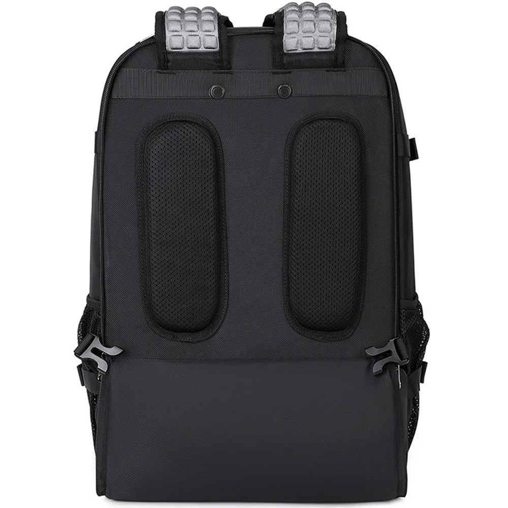 POSO PS-685 Vacuum Compression Business Travel Trolley Backpack with Wheels Waterproof Laptop Shoulder Bag - Black - 4