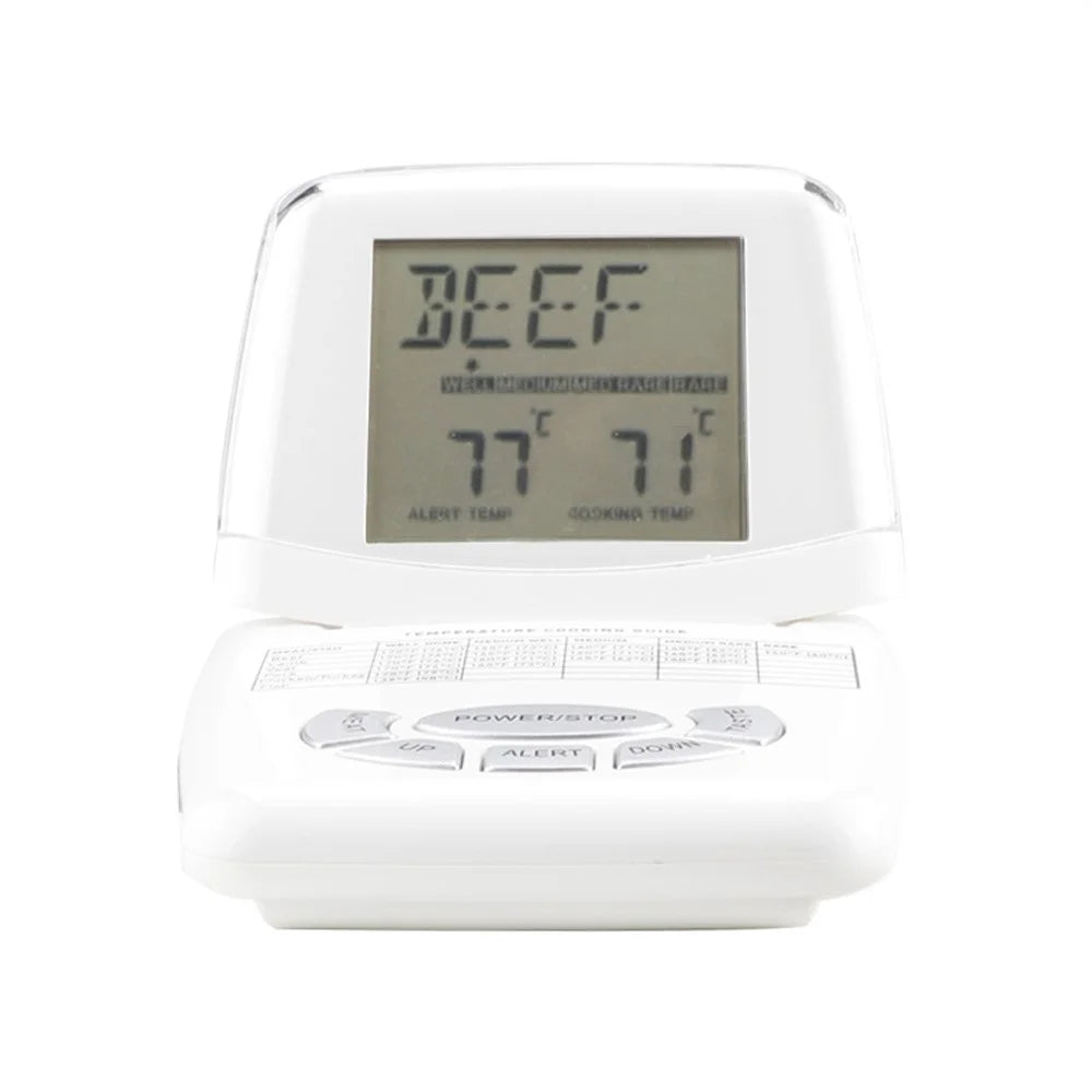TS-84 Digital Meat Thermometer Waterproof Probe 8 Types 5 Doneness Levels Wireless BBQ Food Temperature - White - 7