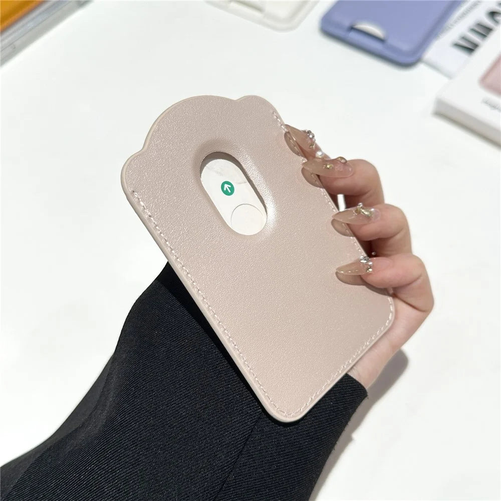 Magnetic Wallet Phone Card Holder Leather Slim Cardholder Strong Magnet Phone Pocket - Red - 6