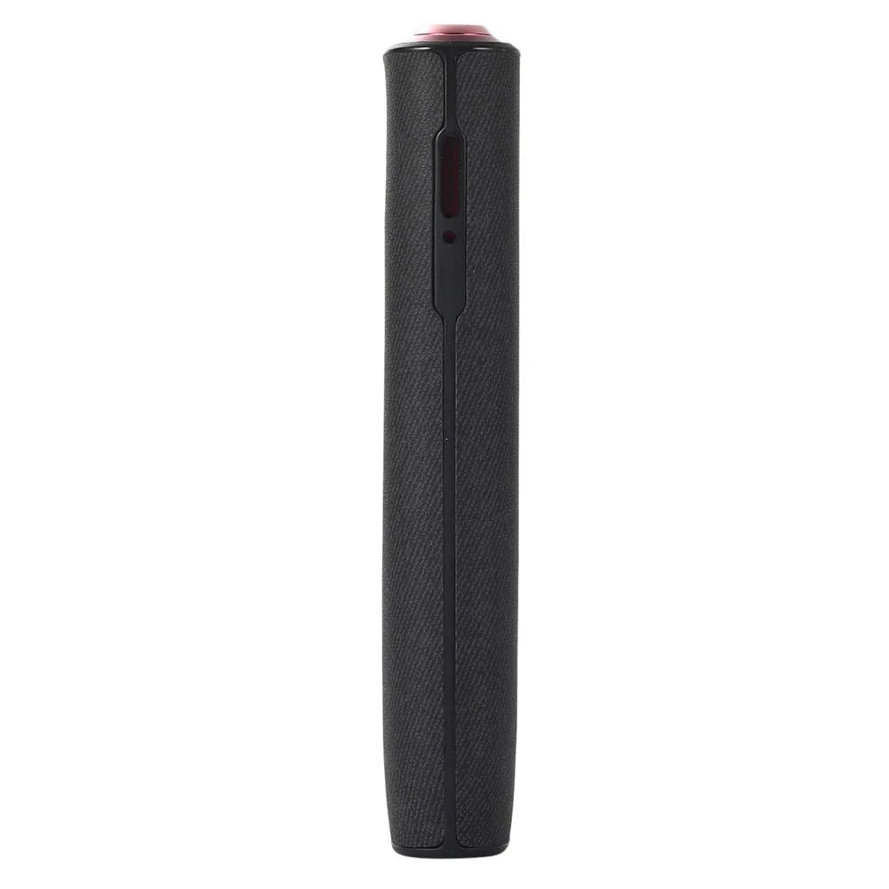 For IQOS ILUMA ONE E-cigarette Protective Cover Twill Design TPU+PU Leather Anti-scratch Housing - Black - 3