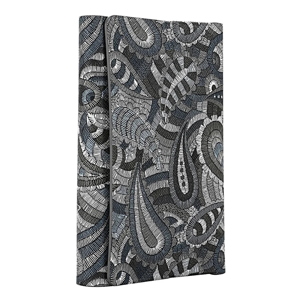 PU Leather Storage Bag for IQOS ILUMA One , Pattern Printed Portable Cigarette Cover Box Holder - Paisley / Black - 1