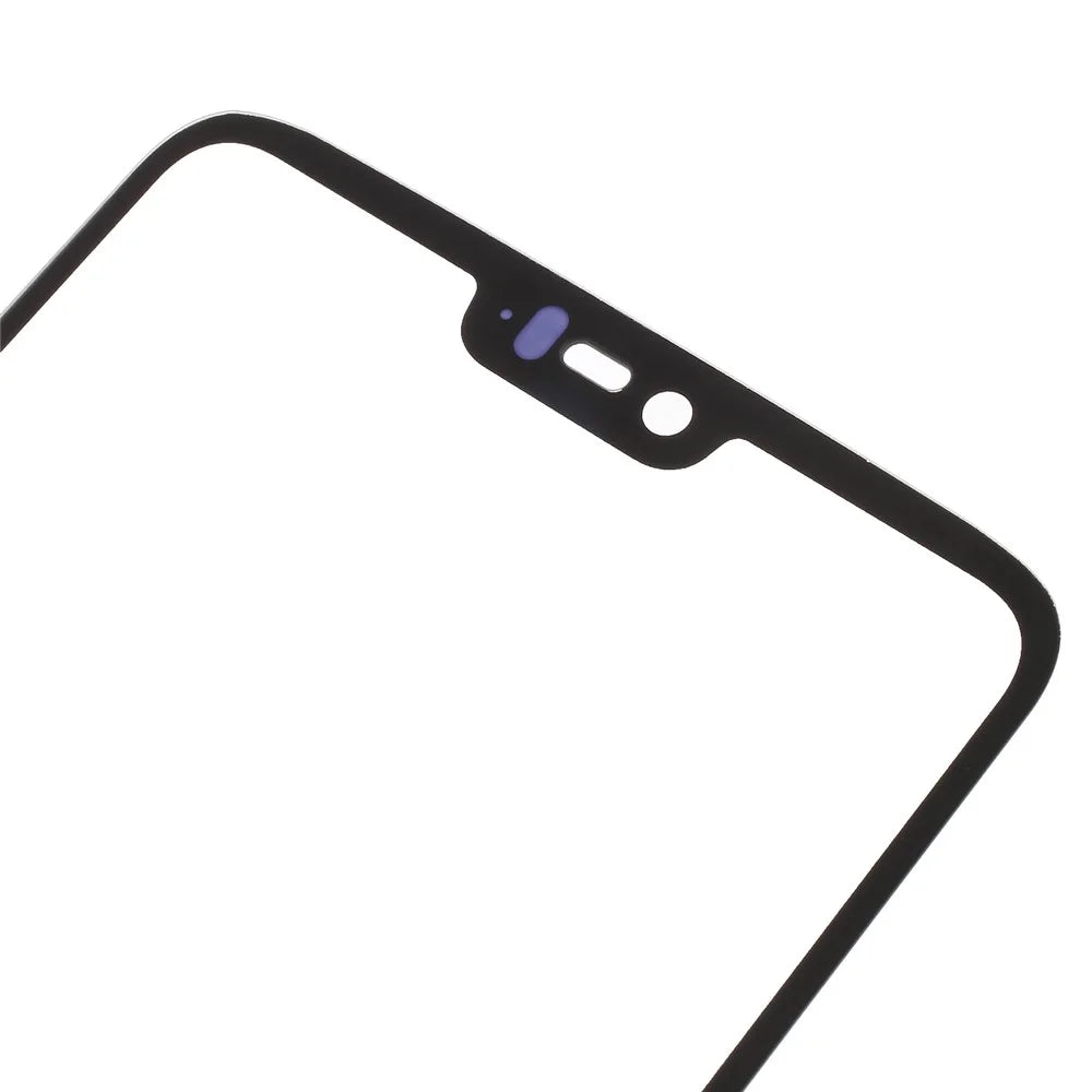 Black- Front Screen Glass Lens Cover Replacement for OnePlus 6 - 2