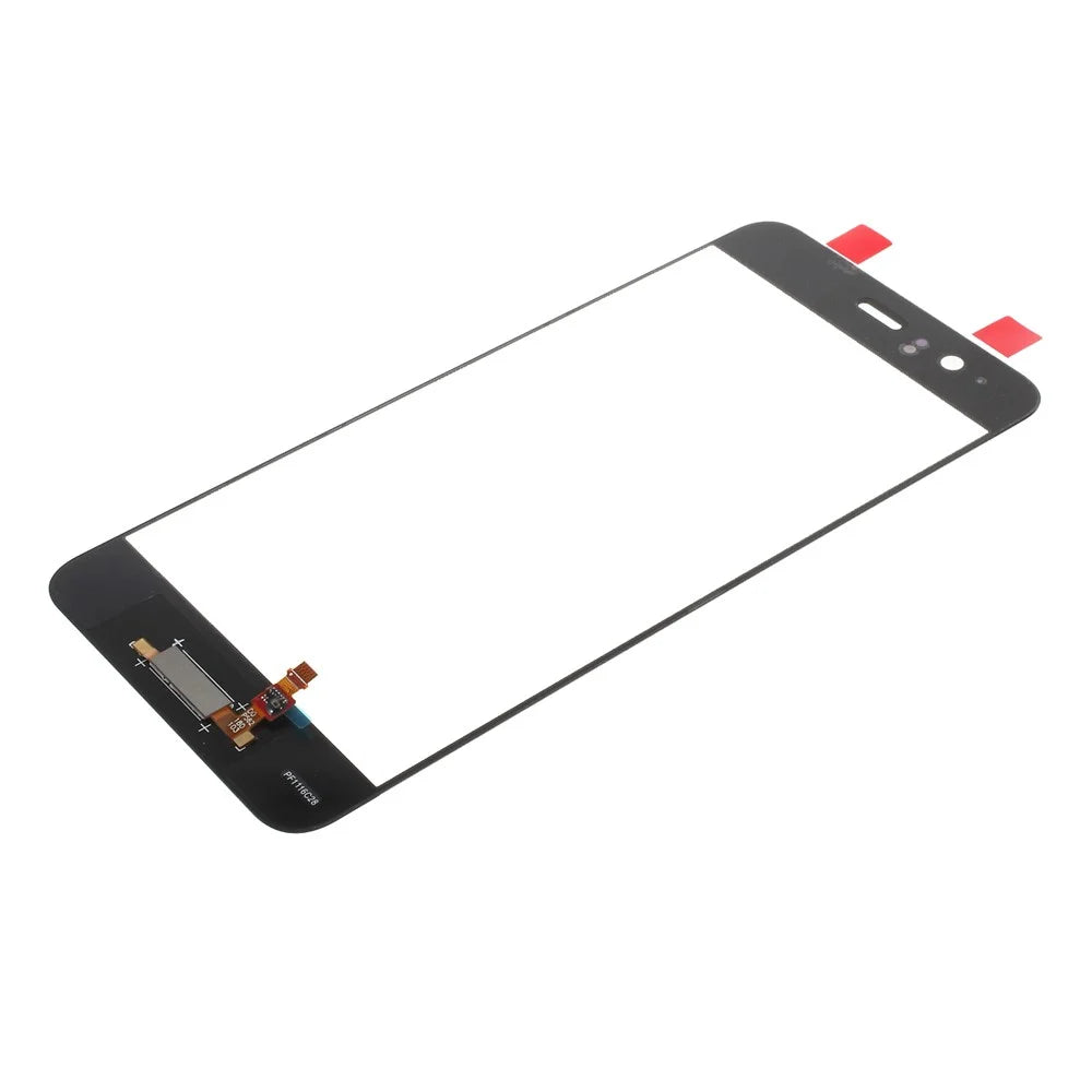 Black - For Huawei P10 (without Logo) OEM Outer Front Screen Glass Lens Replacement with Fingerprint Button Flex Cable - 5