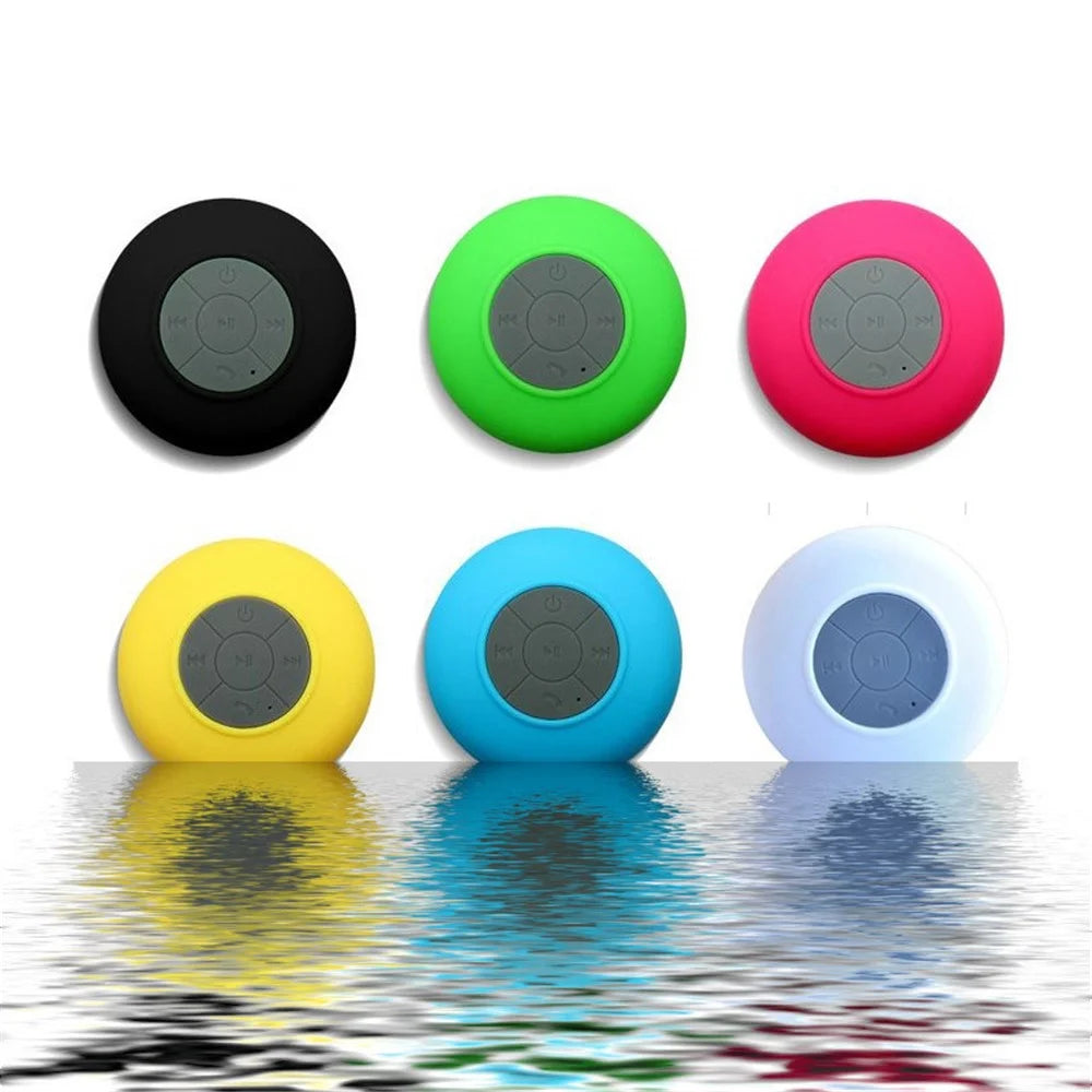 Suction Cup Mini Wireless Bluetooth-compatible Speaker Hands-free Call IPX4 Waterproof Shower Loudspeaker for iPhone 7/7 Plus etc. - Blue - 4