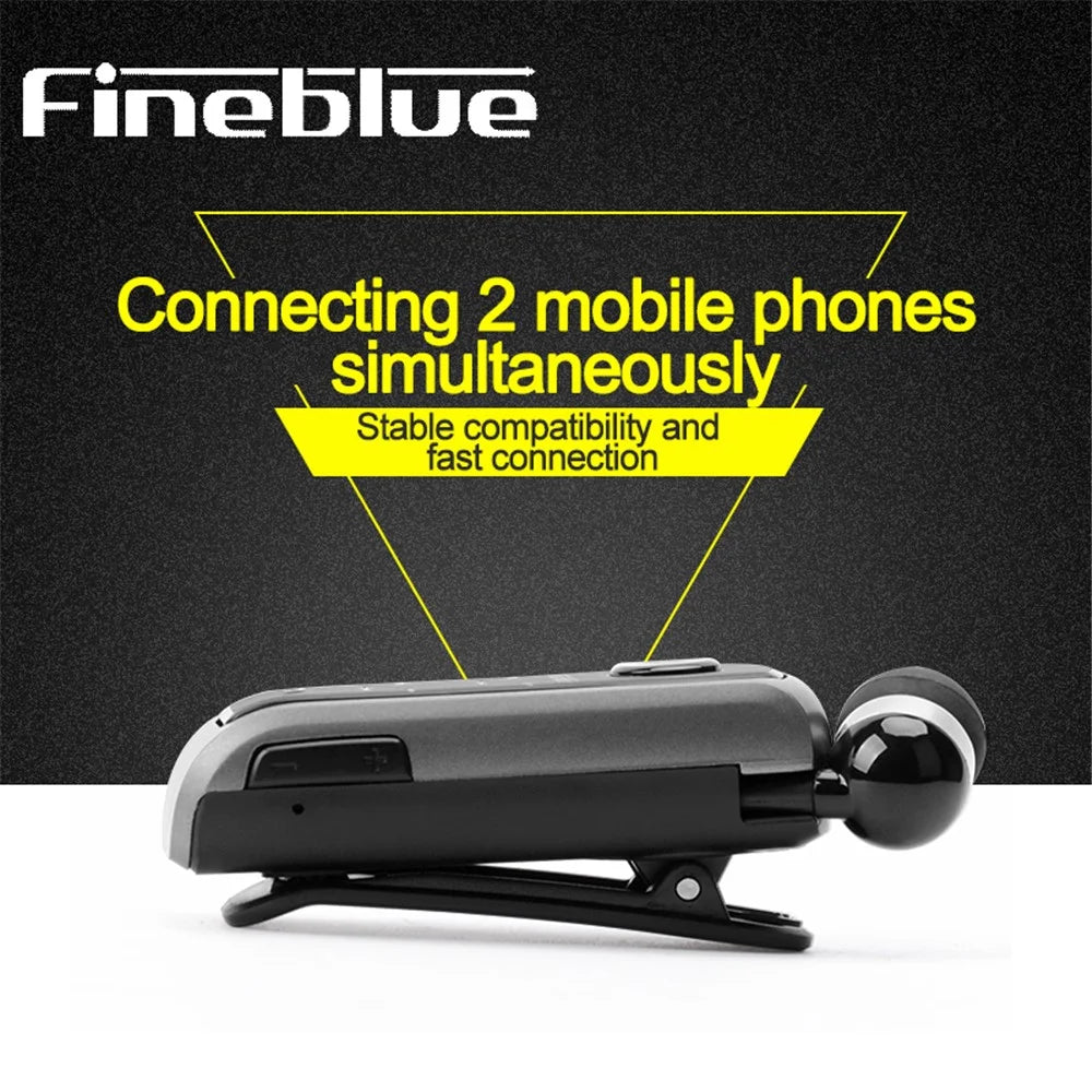 FINEBLUE F910 Flex Incoming Calling Vibration Bluetooth-compatible Headset Stretchable Earphones - Silver - 4