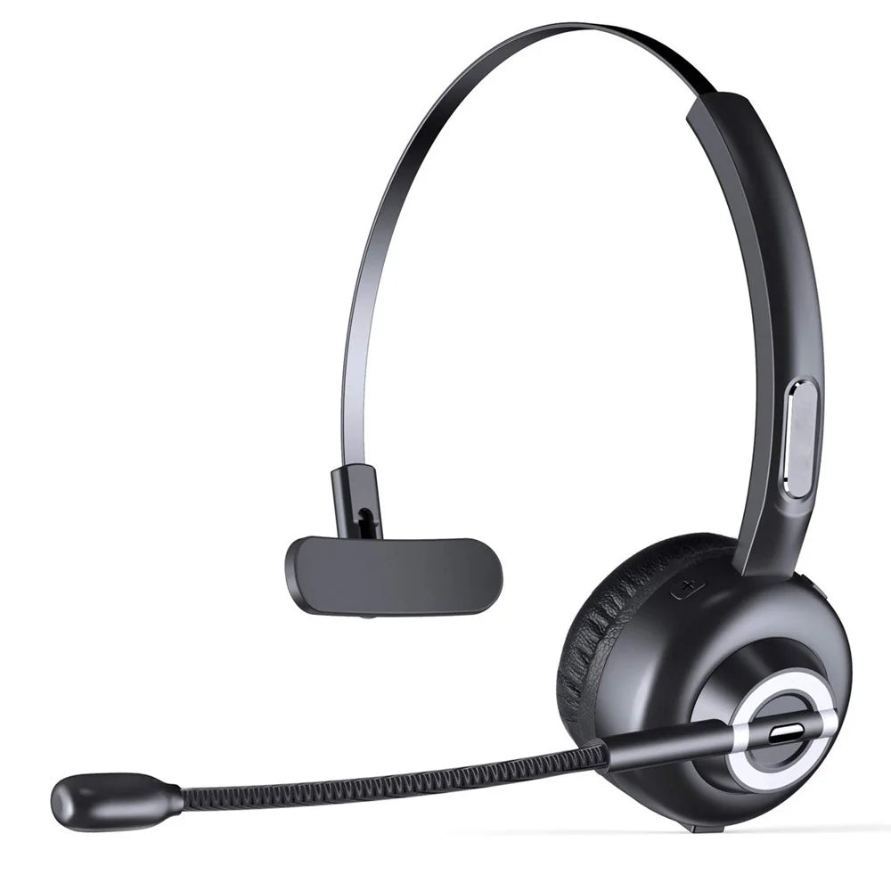 M97 Business Wireless Bluetooth-compatible 5.0 Headset Call Center Operator Single Ear Headphone with Microphone and Charging Base - 1