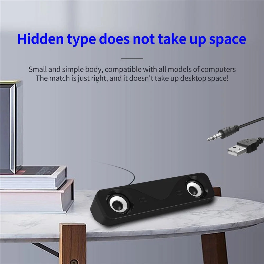 Y1 USB Wired Desktop Computer Speaker Stereo Bass Powerful Music Subwoofer - 4